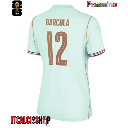 Francia Bradley Barcola #12 Seconda Maglia Femmina Mondiali 2026 Manica Corta